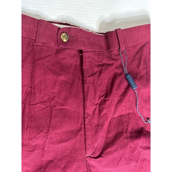 Ibiza Blanca Men’s Size 34 x 36 Brick Red 100% Cotton Corduroy Pants Raw Hem NEW - Picture 3 of 10